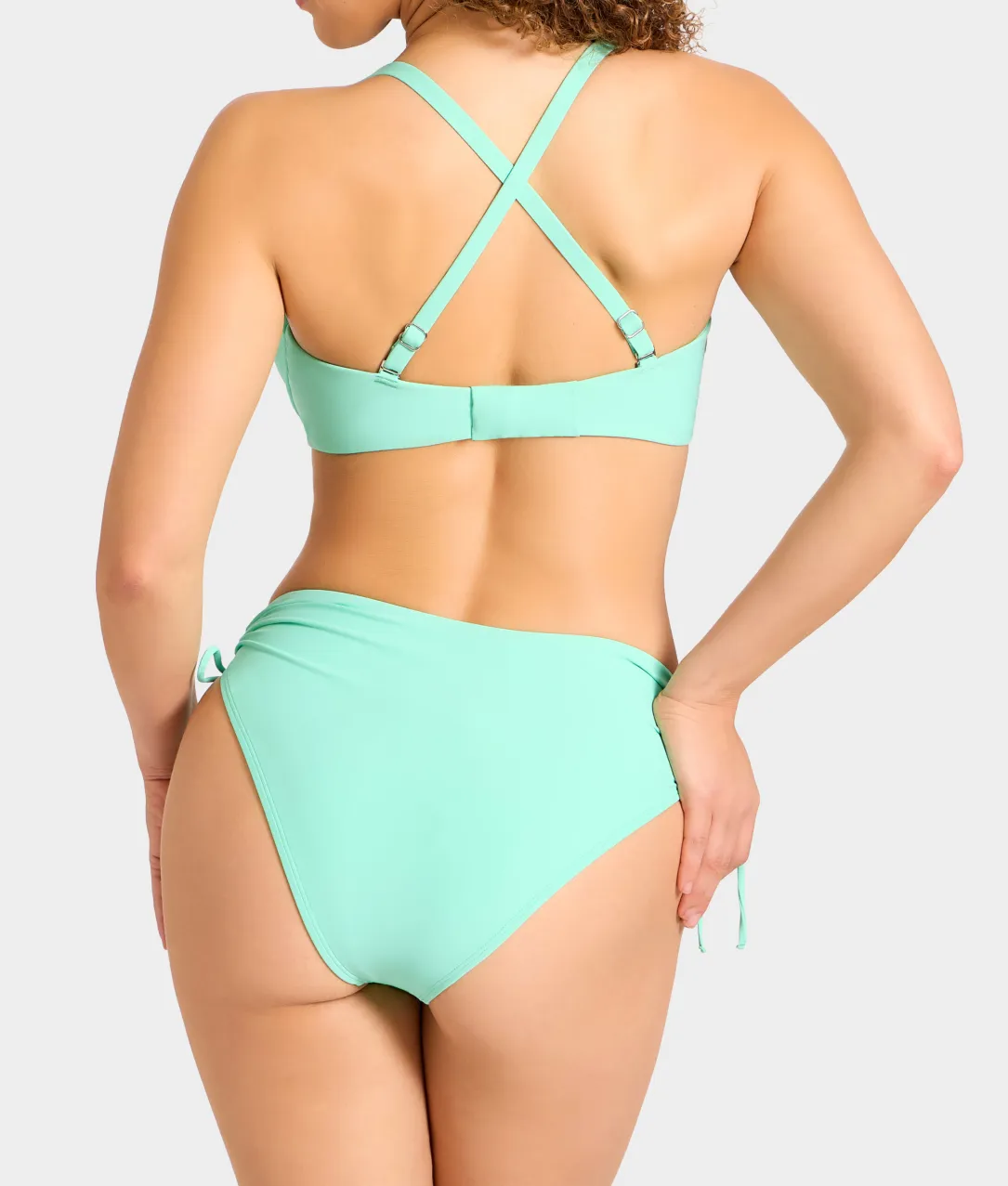 Adjustable Shirring Underwire Bikini Top
