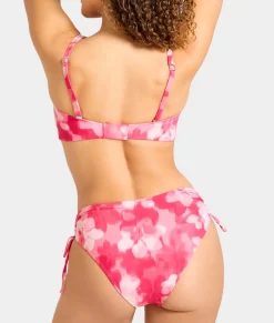 Adjustable Side Shirring High-Waist Bikini Bottom