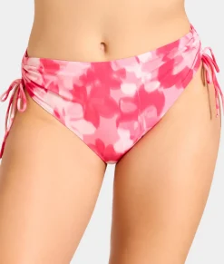 Adjustable Side Shirring High-Waist Bikini Bottom