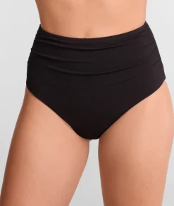 Amalfi Ruched High Waist Cheeky Bikini Bottom