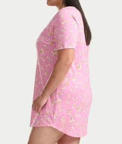 Blanket Stitching Knit Sleep Shirt