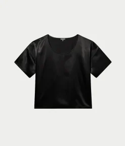 Brie Satin Short Sleeve Tee