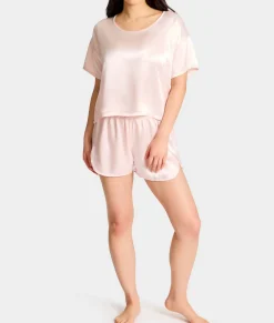 Brie Satin Short Sleeve Tee