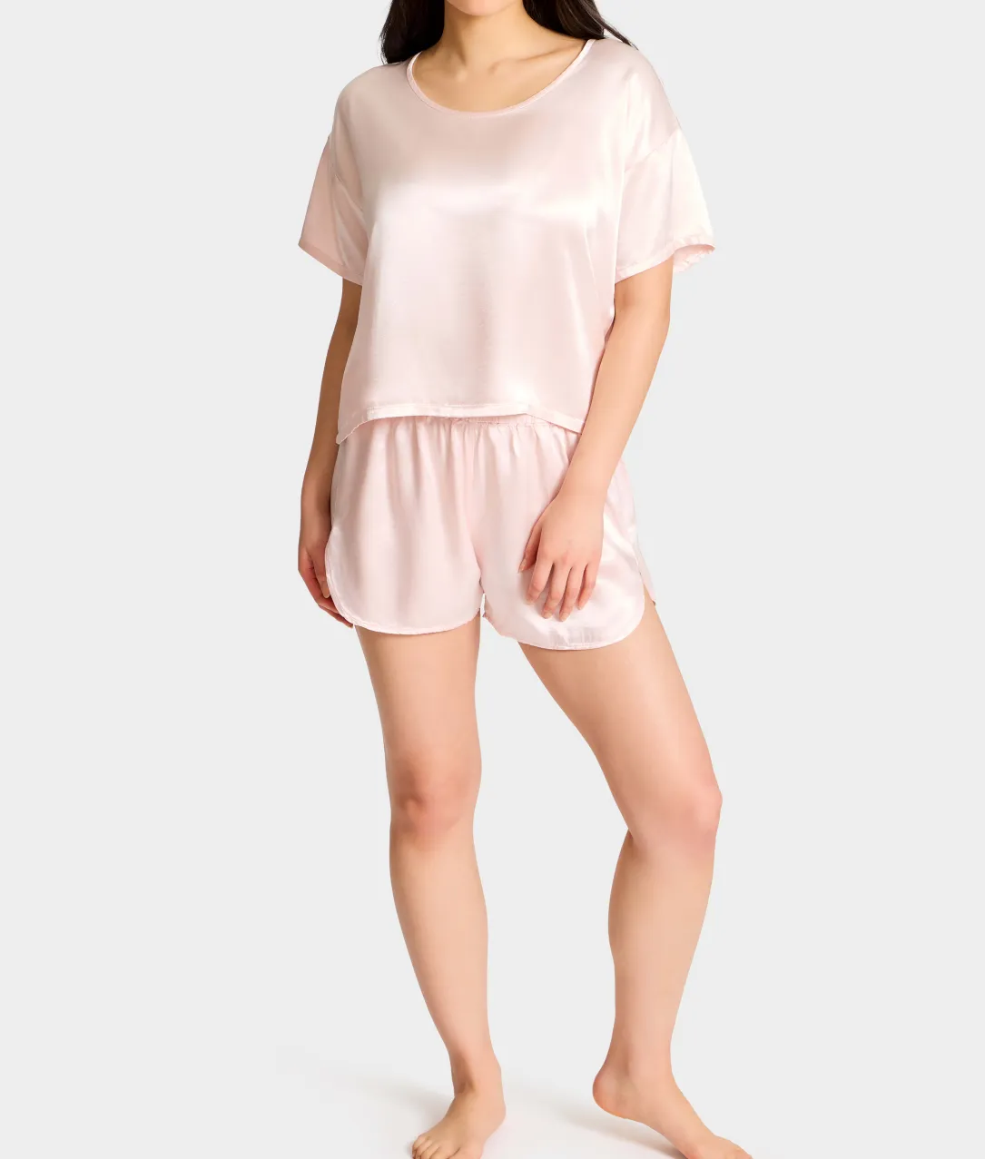 Brie Satin Short Sleeve Tee