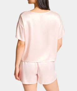 Brie Satin Short Sleeve Tee