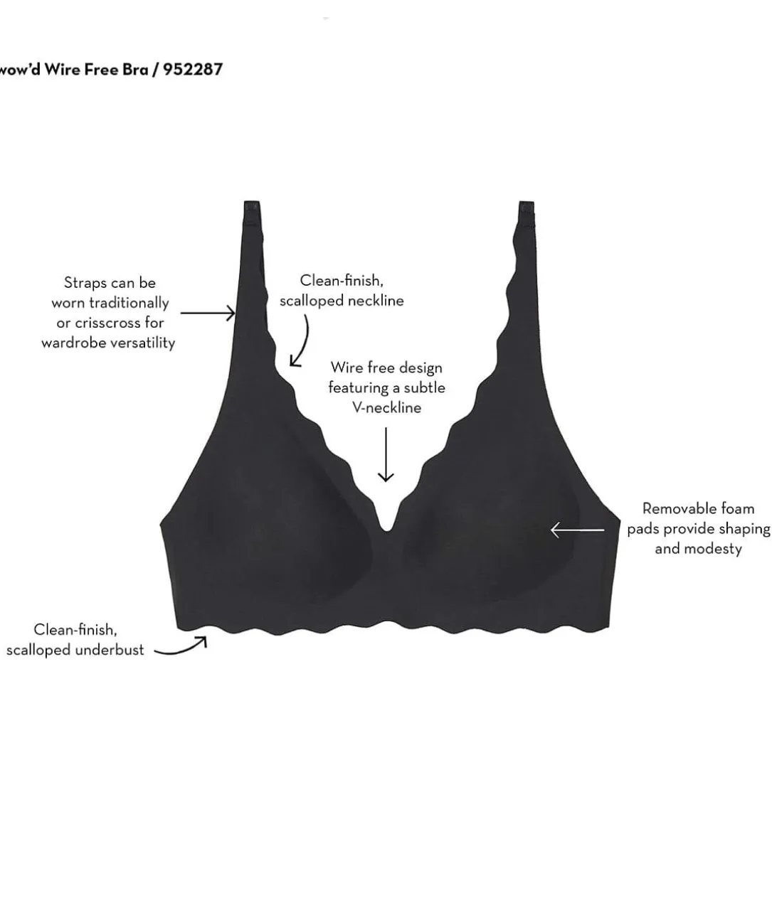 b.Wow'd Convertible Wire-Free Bra