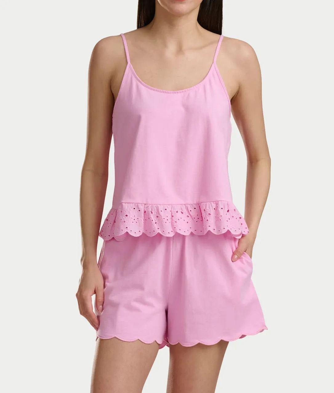 Cami & Boxer Knit Pajama Set