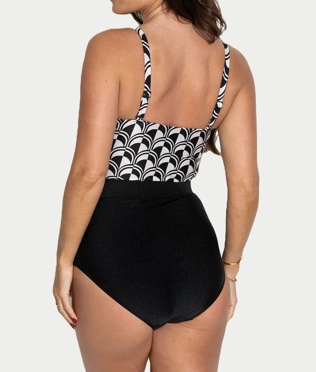 Casablanca Belted Control Strapless One-Piece
