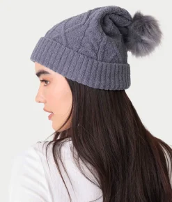 Chenille Cable Knit Crew Beanie