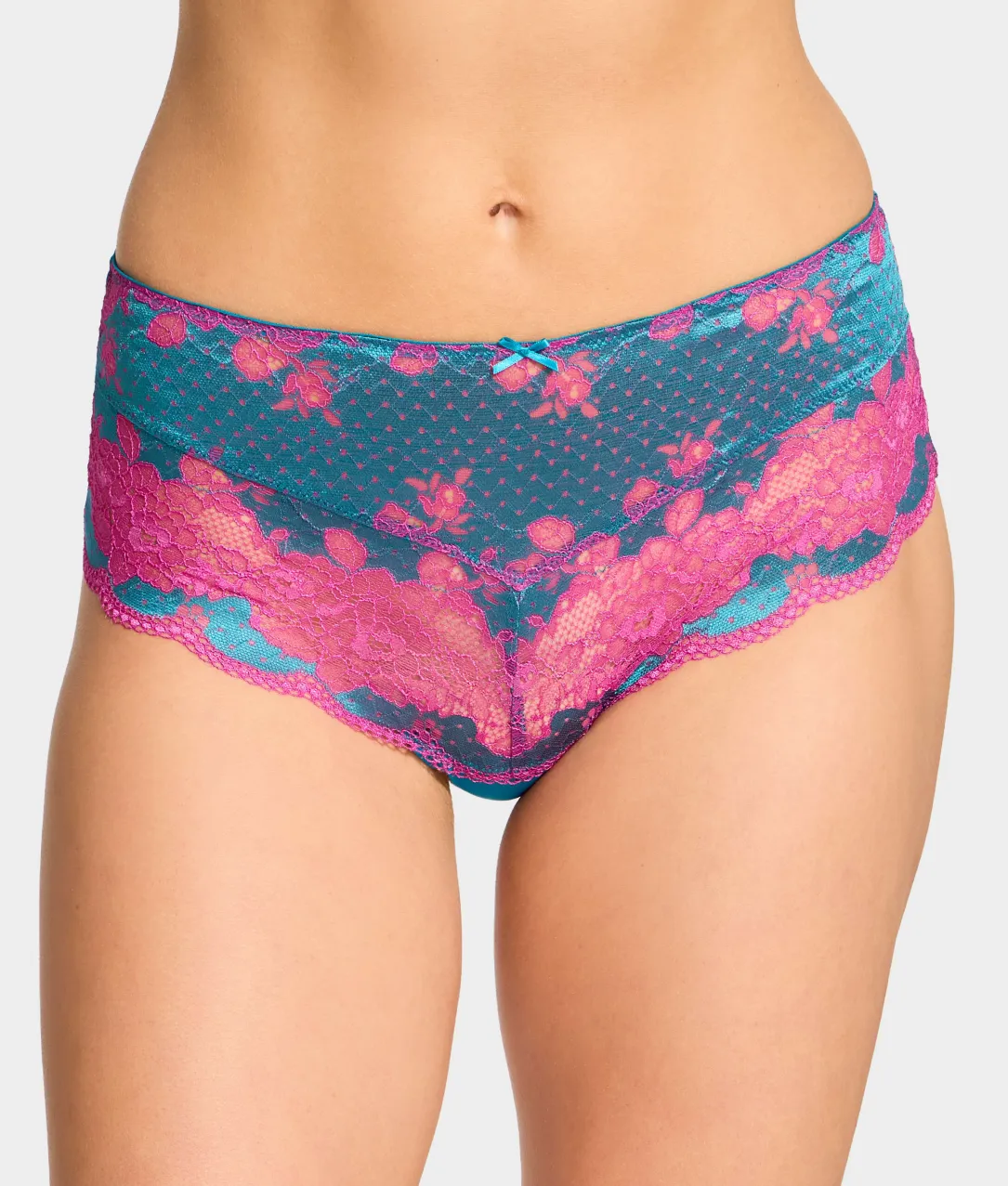 Clara Lace High-Waist Cheeky Brief