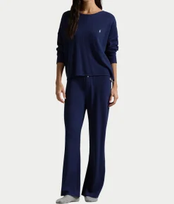 Club Waffle Knit Long Sleeve Pajama Set