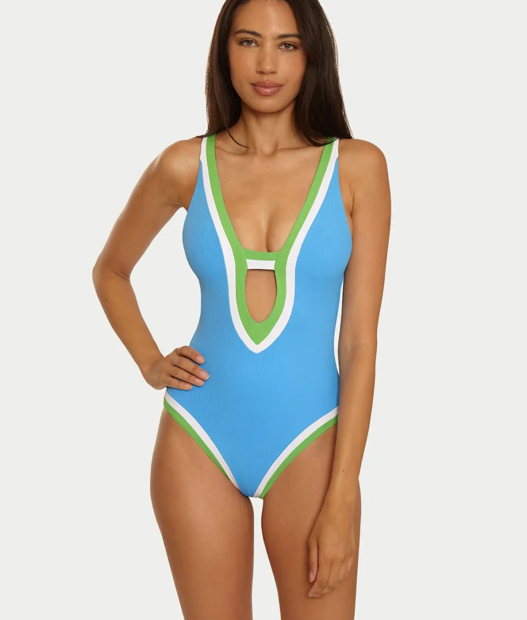 Coast Line Plunge One-Piece