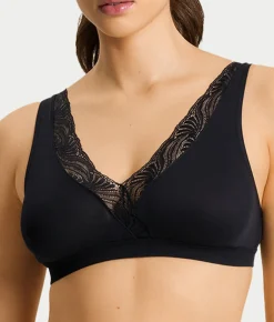 Cotton Delight Lace Trim Cotton Soft Cup Bra