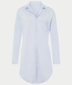 Cotton Deluxe Button-Front Sleep Shirt