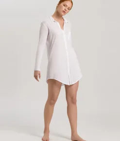 Cotton Deluxe Button-Front Sleep Shirt