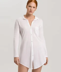 Cotton Deluxe Button-Front Sleep Shirt