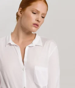 Cotton Deluxe Button-Front Sleep Shirt