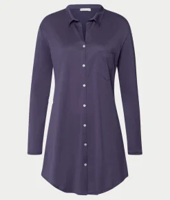 Cotton Deluxe Button-Front Sleep Shirt