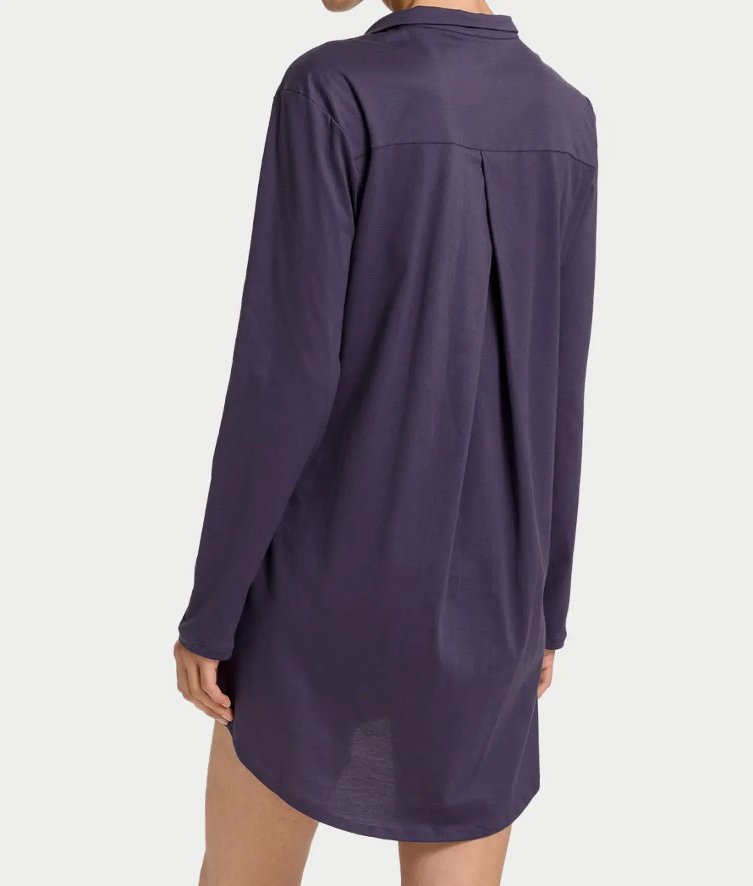 Cotton Deluxe Button-Front Sleep Shirt
