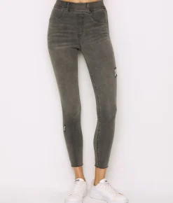 Distressed Denim Leggings