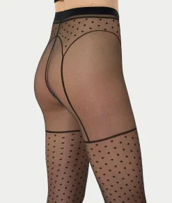 Dotted Garter Belt Tights