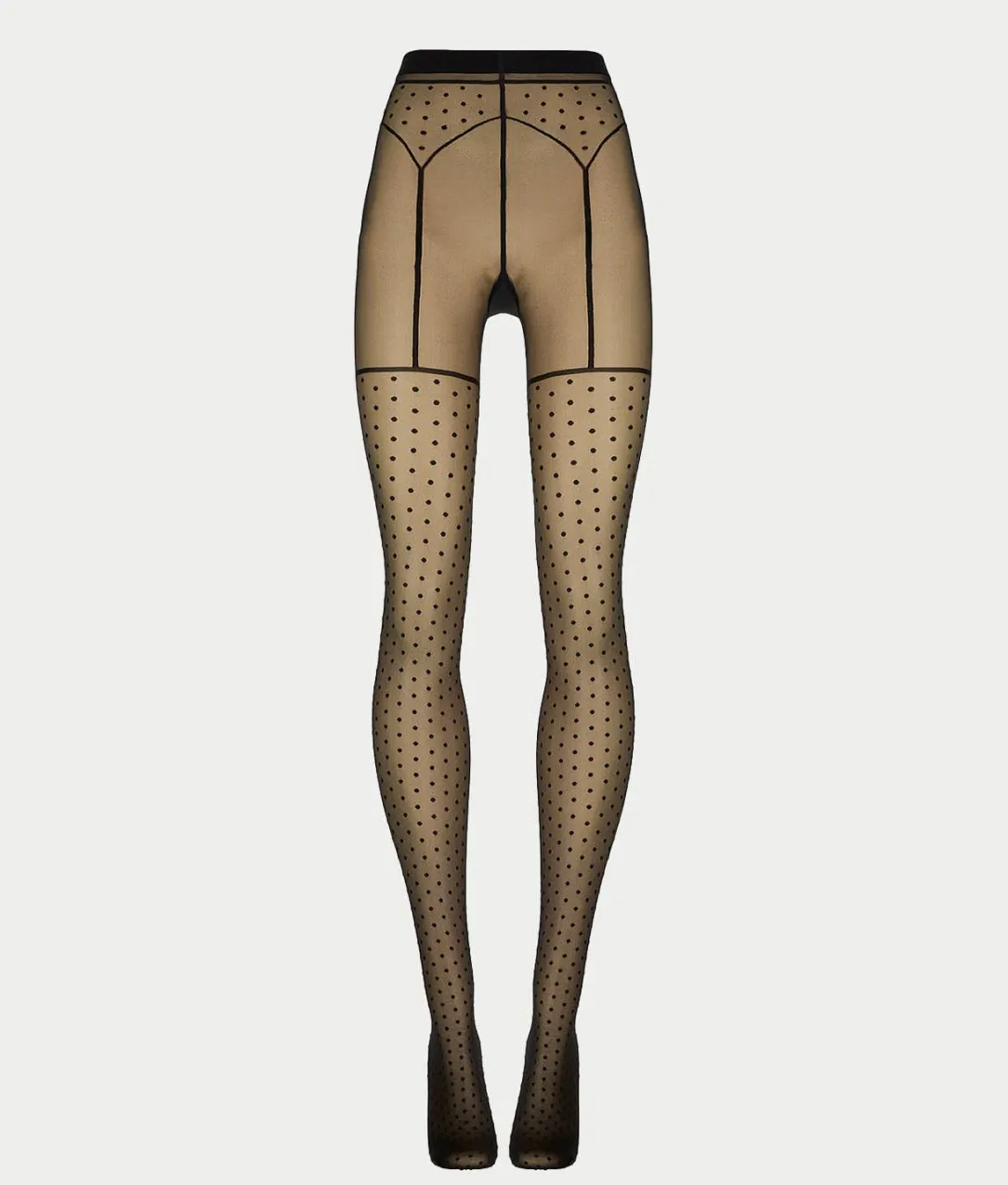 Dotted Garter Belt Tights