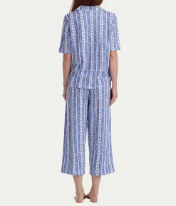 Elbow Sleeve Capri Knit Pajama Set