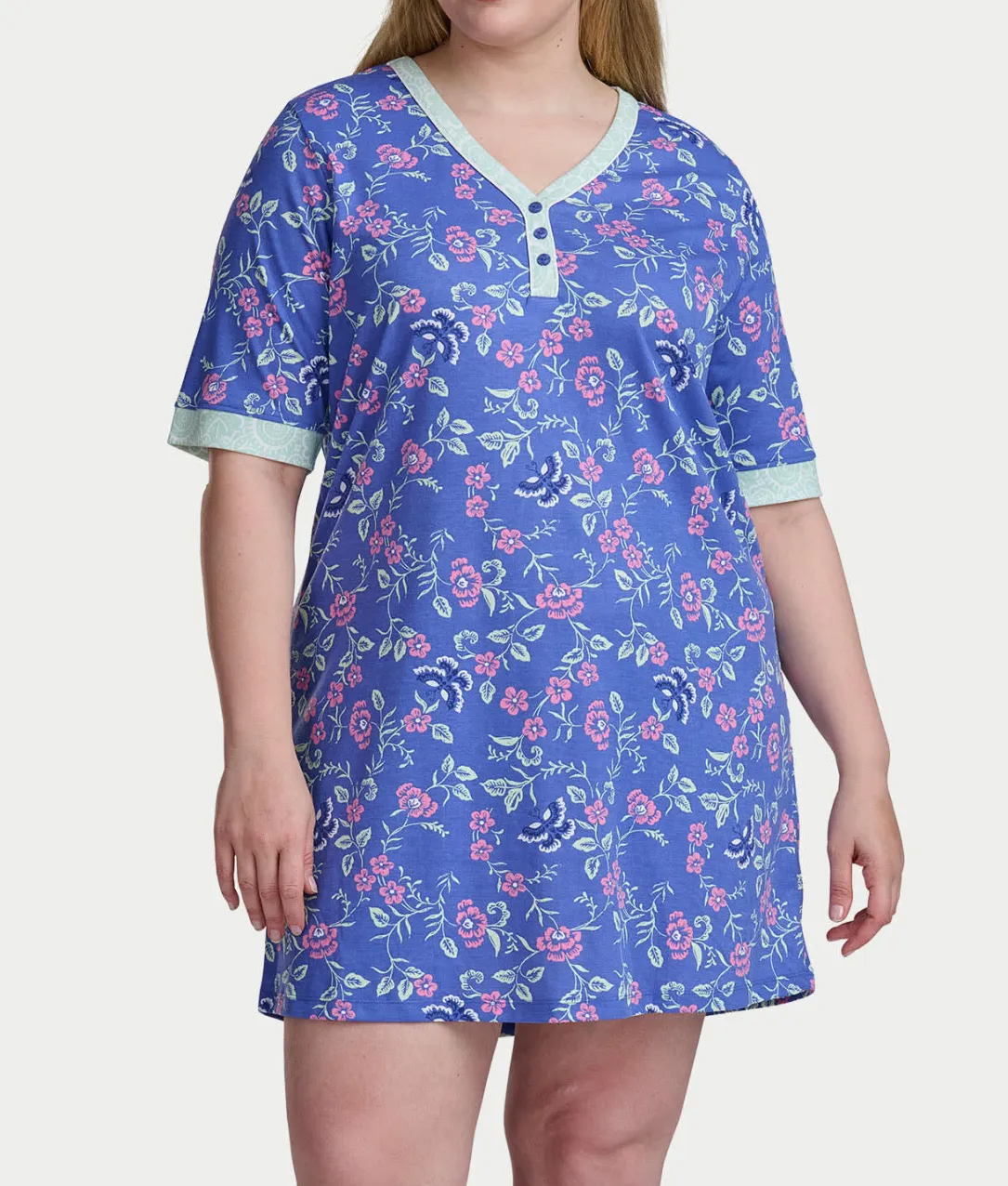 Elbow Sleeve Knit Sleep Shirt