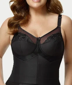 Embroidered Microfiber Longline Wire-Free Bra