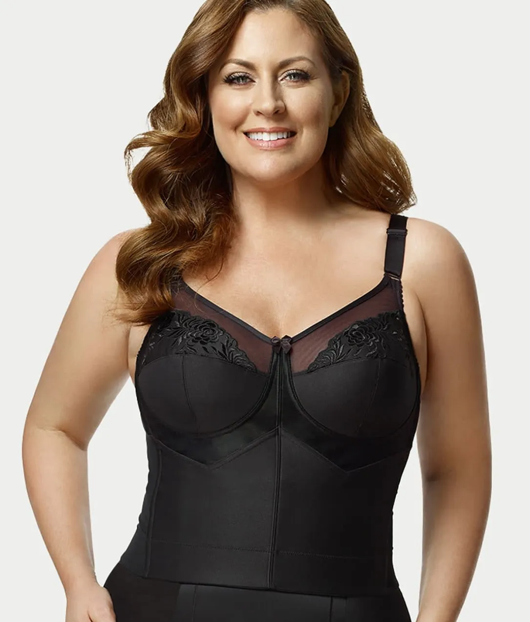 Embroidered Microfiber Longline Wire-Free Bra