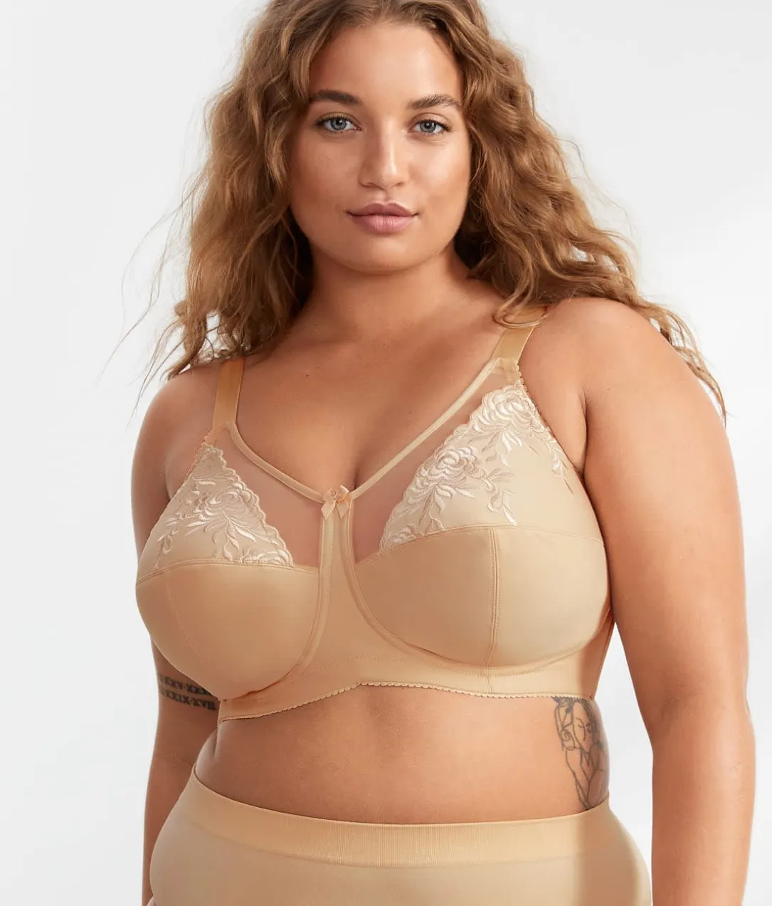 Embroidered Microfiber Wire-Free Bra