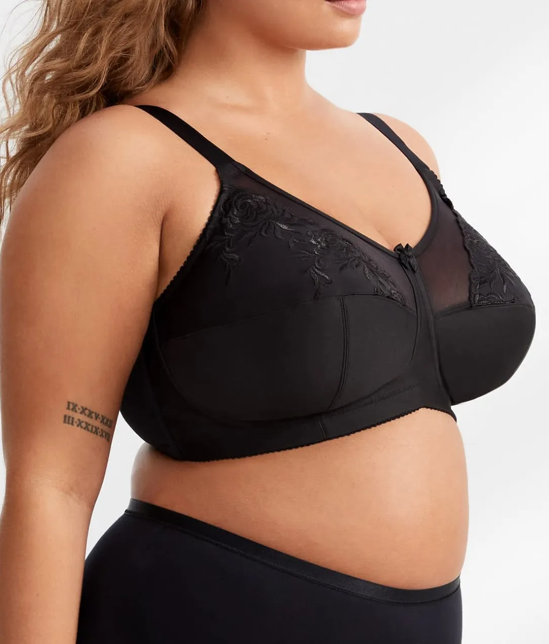 Embroidered Microfiber Wire-Free Bra
