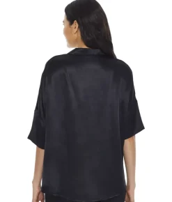 Fran Satin Notch Collar Pajama Top
