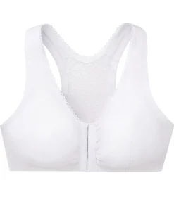 Front-Close Cotton T-Back Wire-Free Comfort Bra