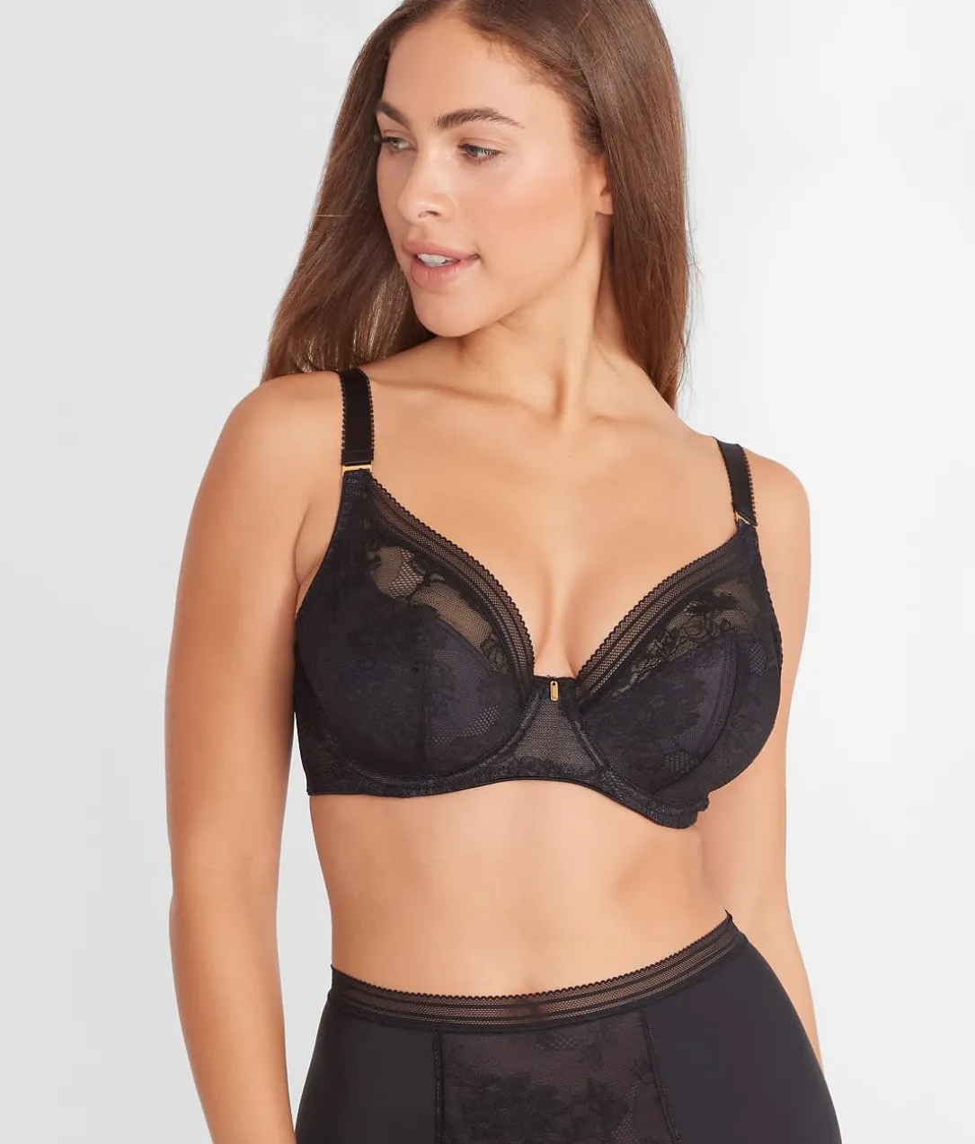 Fusion Lace Padded Plunge Bra