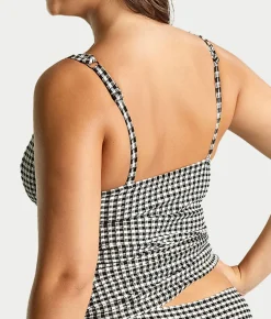 Gingham Iris Underwire Balcony Tankini Top
