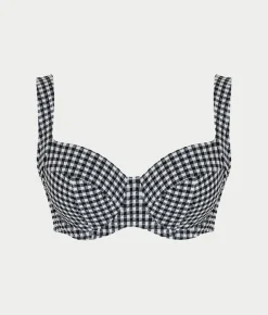 Gingham Olivia Underwire Balcony Bikini Top