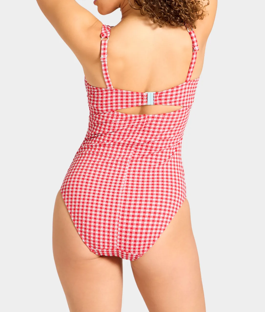 Gingham Paloma Underwire Balcony One-Piece Swimsuit