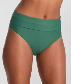 Hannah Fold-Over High-Waist Bikini Bottom