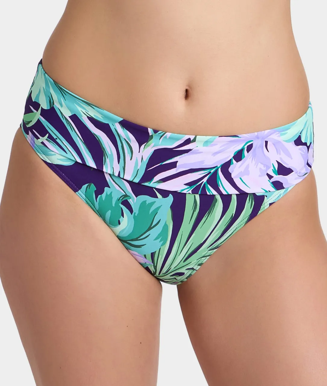 Hannah Fold-Over High-Waist Bikini Bottom