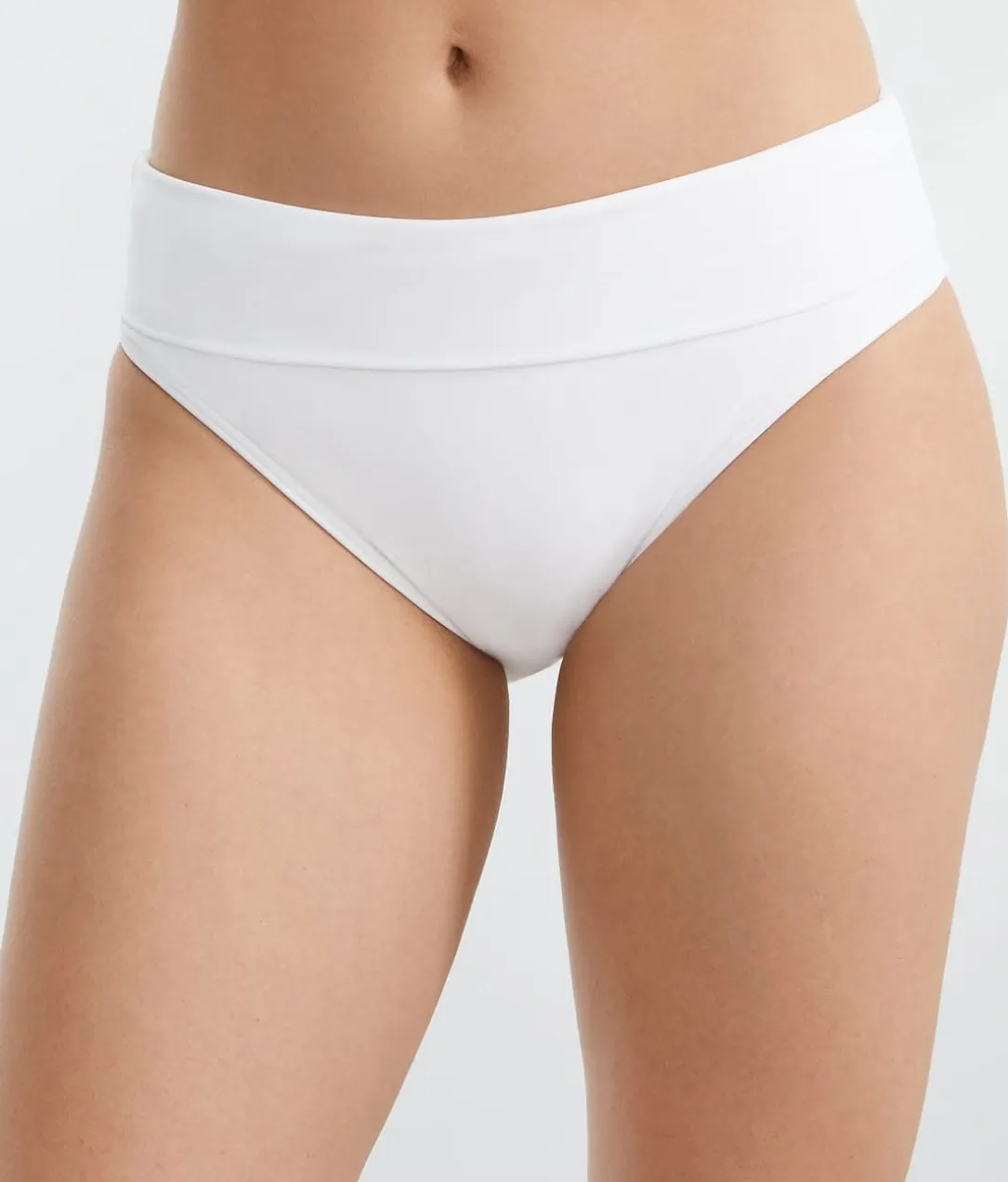 Hannah Fold-Over High-Waist Bikini Bottom