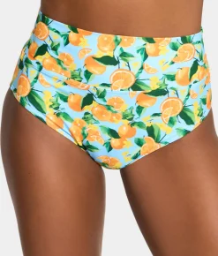 Hannah Fold-Over High-Waist Bikini Bottom