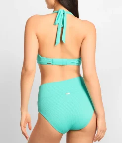 Hannah Fold-Over High-Waist Bikini Bottom