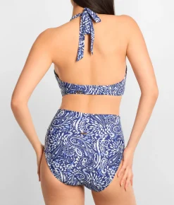 Hannah Fold-Over High-Waist Bikini Bottom