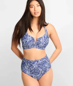 Hannah Fold-Over High-Waist Bikini Bottom
