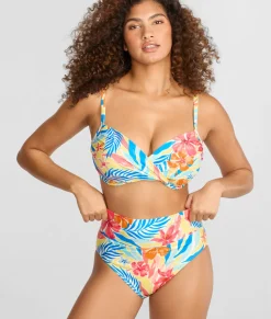 Hannah Fold-Over High-Waist Bikini Bottom