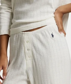 Henley Wide Leg Knit Pajama Set