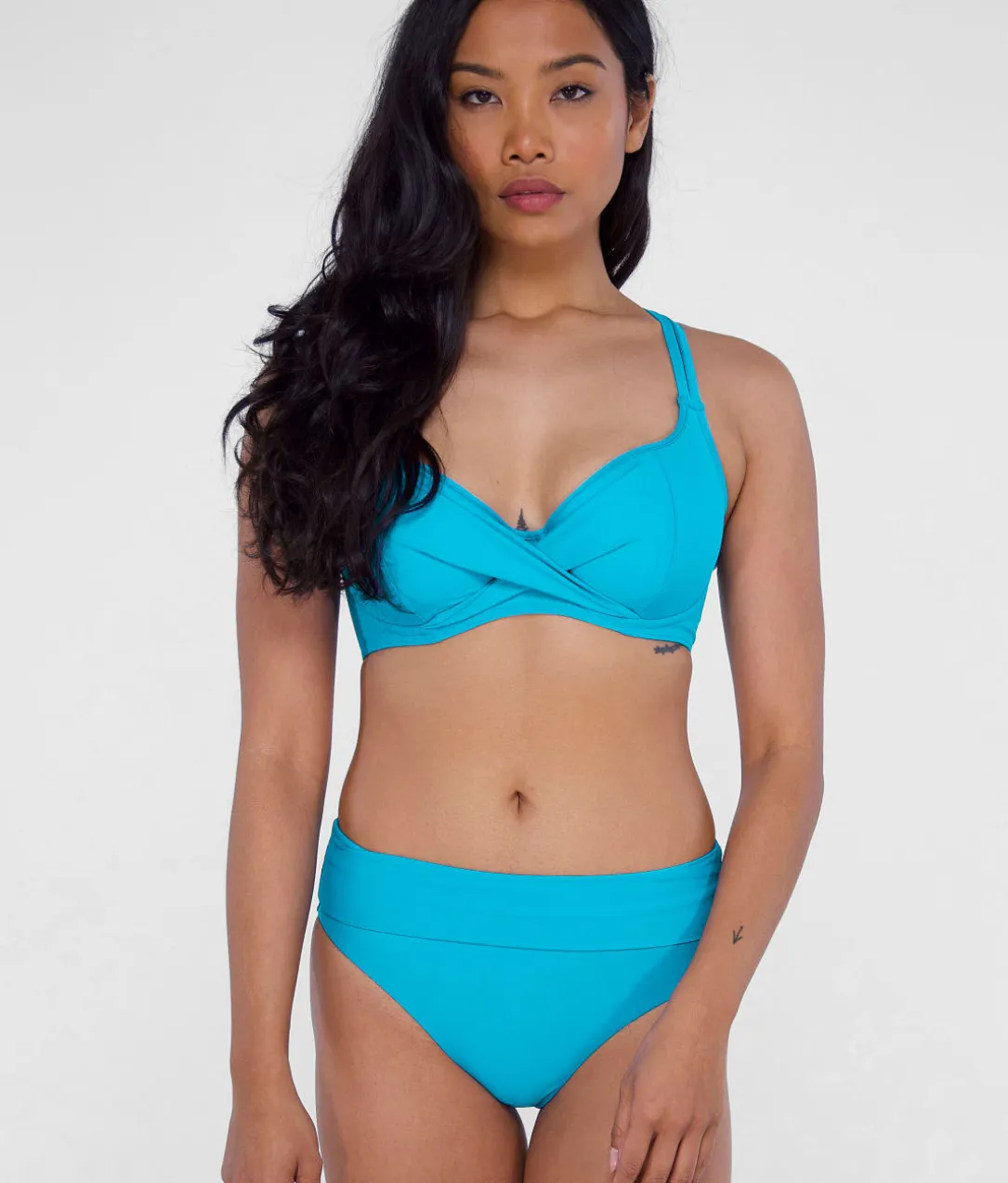 High-Waist Fold-Over Bikini Bottom
