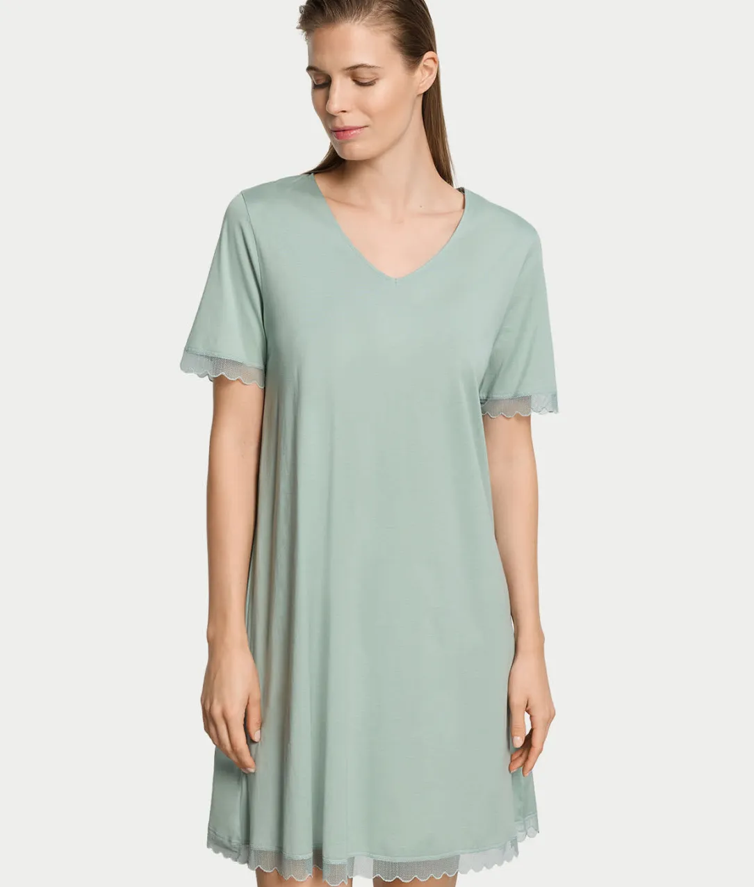 Inaya Scalloped Lace Cotton Nightgown