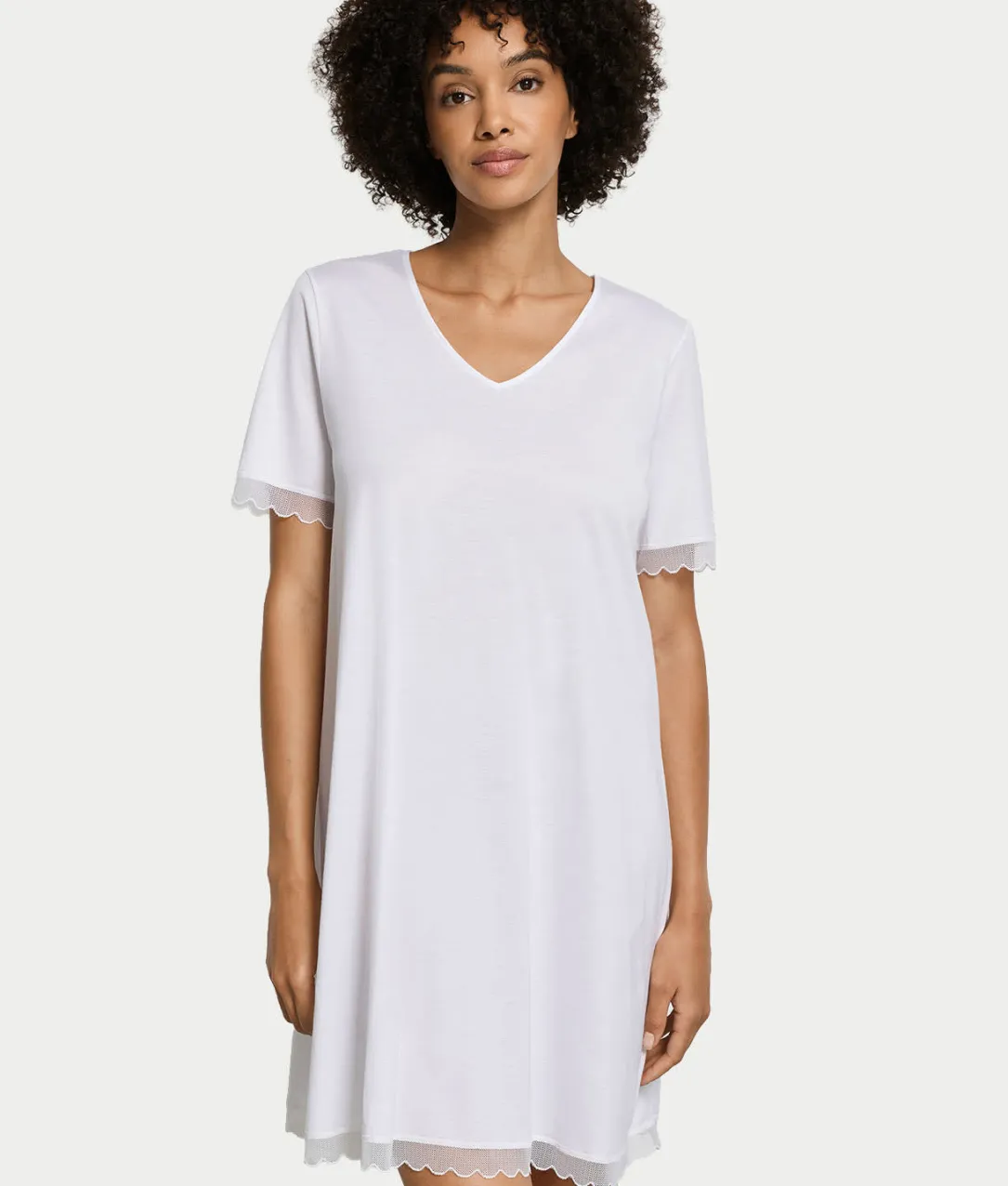 Inaya Scalloped Lace Cotton Nightgown